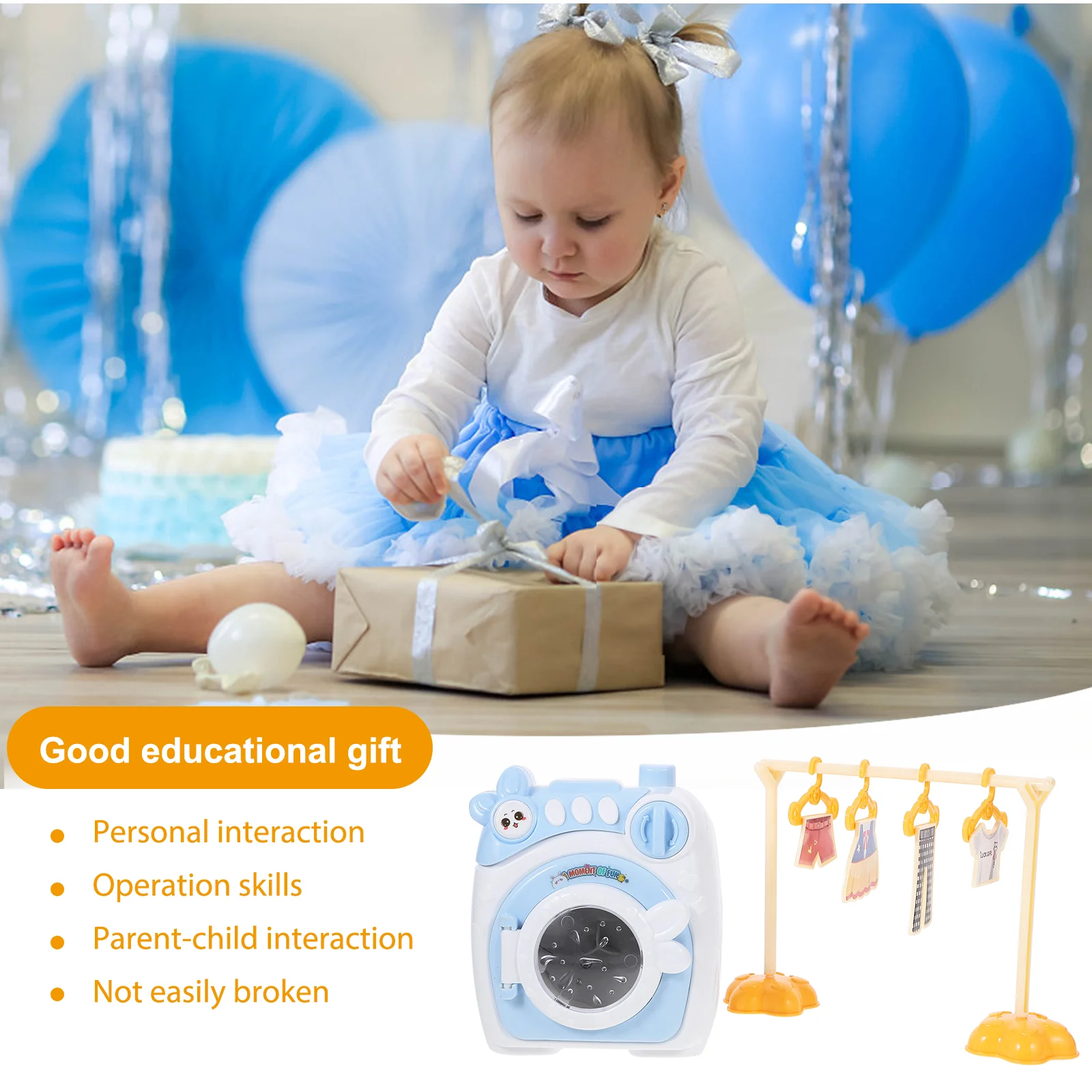 Mini Cloth Washer Figurine Washing Machine Puzzle Housework Training Toys Twerking 3