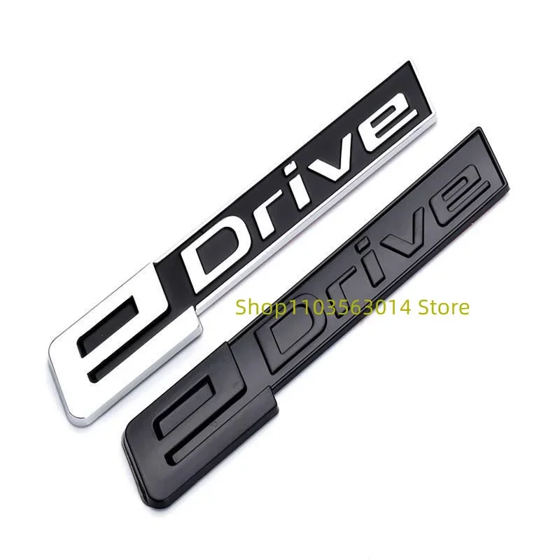 자동차 트렁크 펜더 크롬 배지 엠블럼 스티커, BMW EDrive 225xe i4 i3 i8 X3 X5 3 5 시리즈 i01 i12 i15 G30 G31 F30 G05
