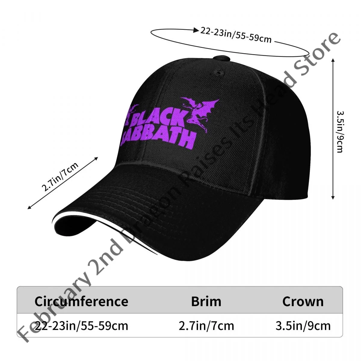 Black Sabbaths Funny Baseball Men Polyester Hats Adjustable Hat Universal Casual Cap Truck driver Hat