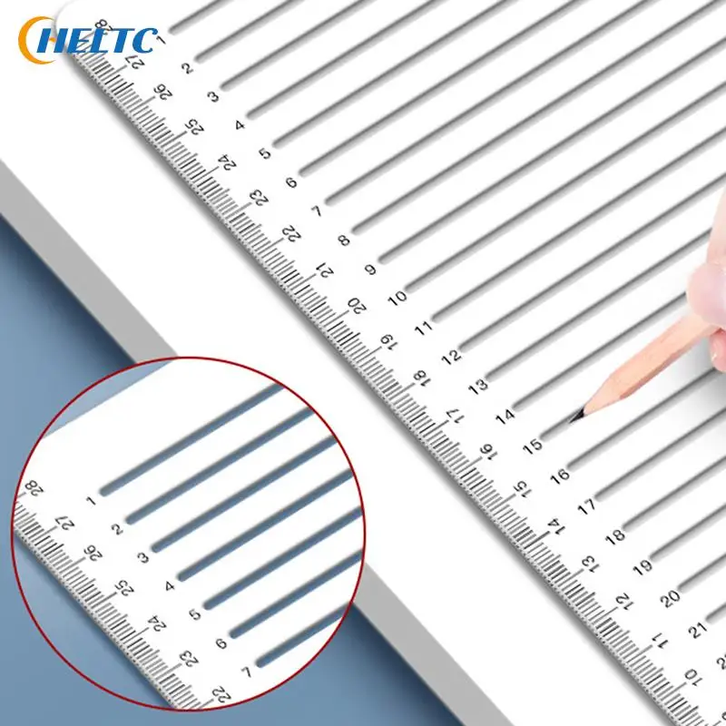 OSALADI Line Drawing Ruler Plastic Ruler Straight Ruler Calligraphy Paper  Ruler 12 Inch Ruler Guide Ruler Stencil Rulers Plastic Envelopes Measuring