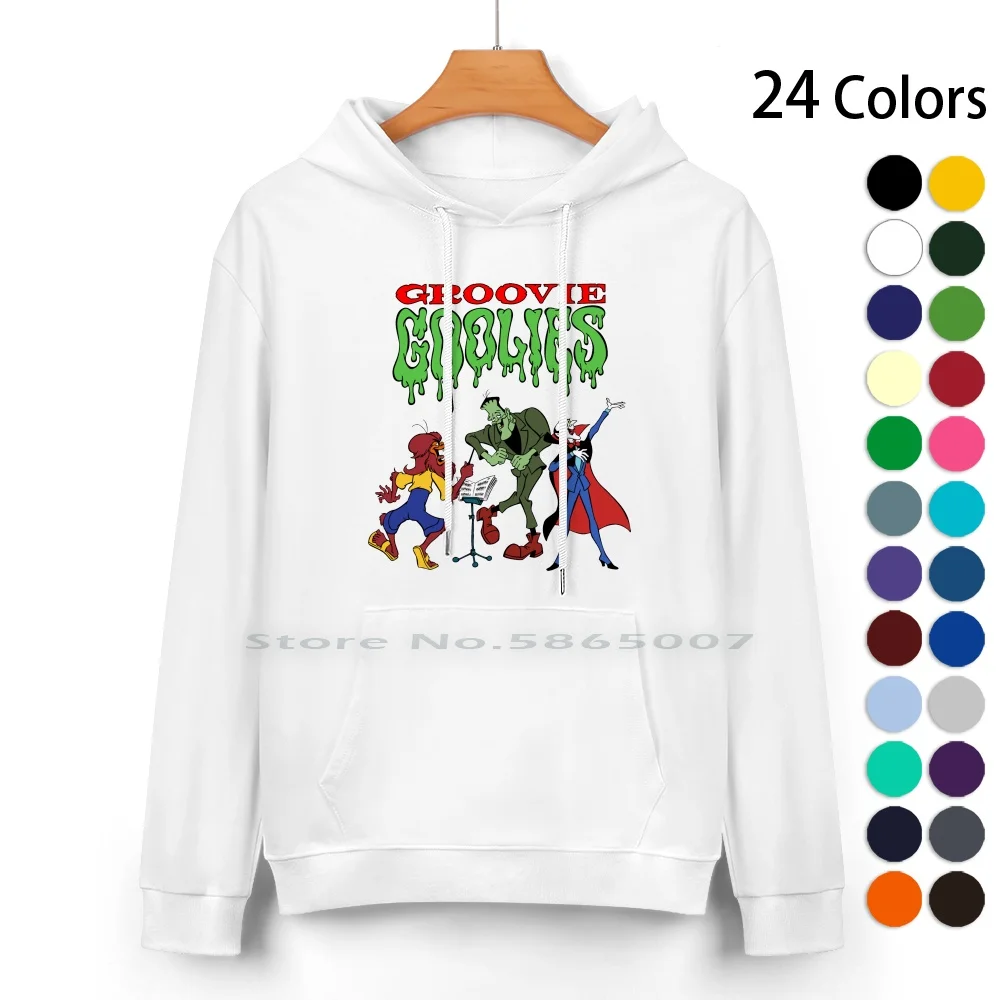 

Groovie Goolies Shirt Pure Cotton Hoodie Sweater 24 Colors Drac Frankie Groovie Groovy Goolies Ghoulies Tv Horror 100% Cotton