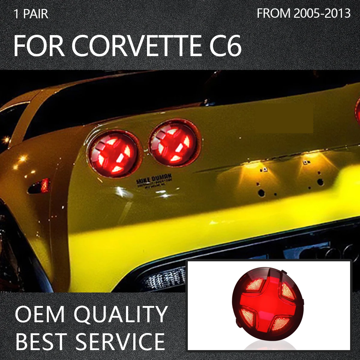 Cubiertas Tintadas Para Luces De Marcha Atrás Del Corvette C5 - Set De 2 Piezas En Acrílico