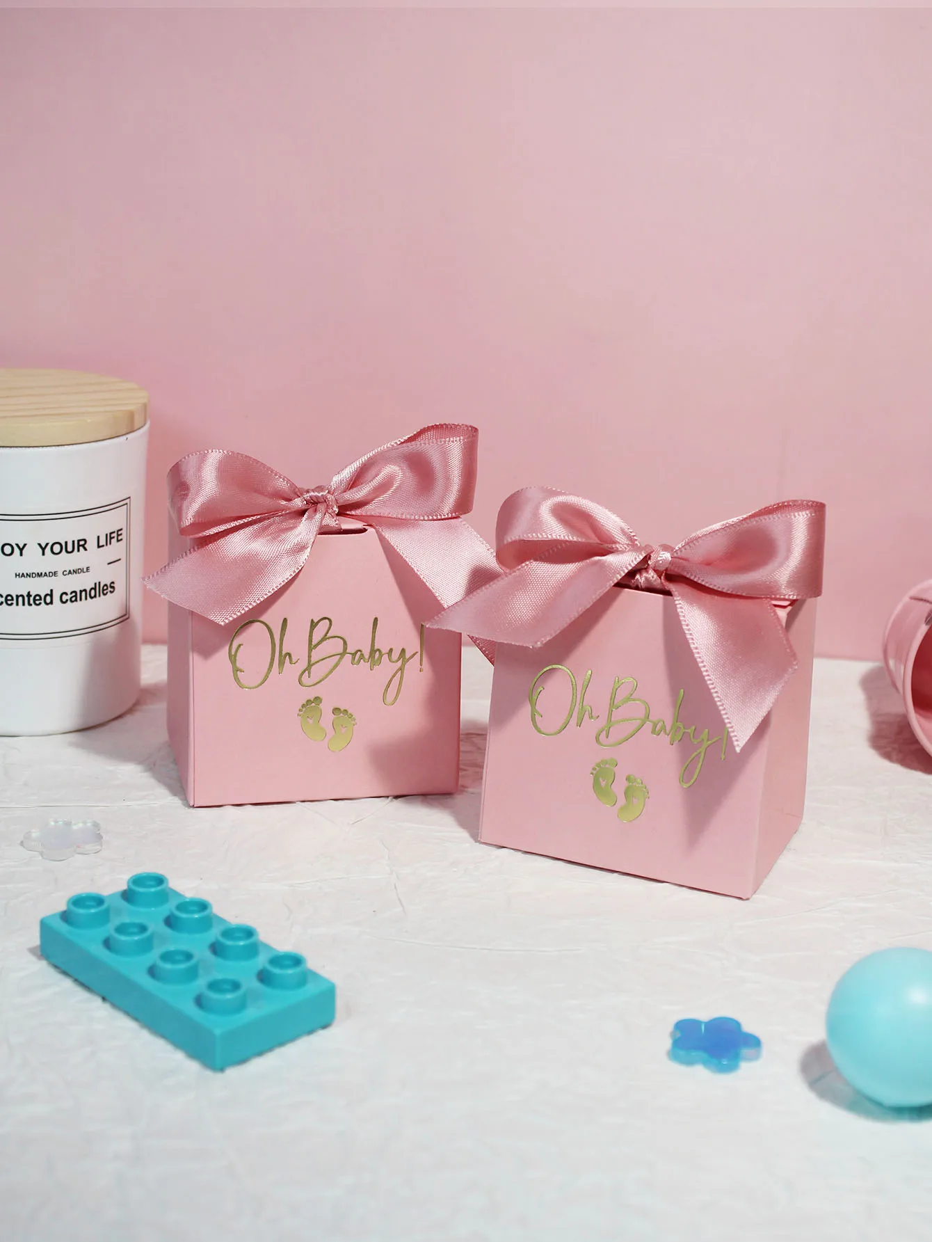 10/20/50 Stück exquisite und hübsche Oh Baby Süßigkeitenboxen – perfekt für Babypartys, Geburtstage und Feiern – Detail 6