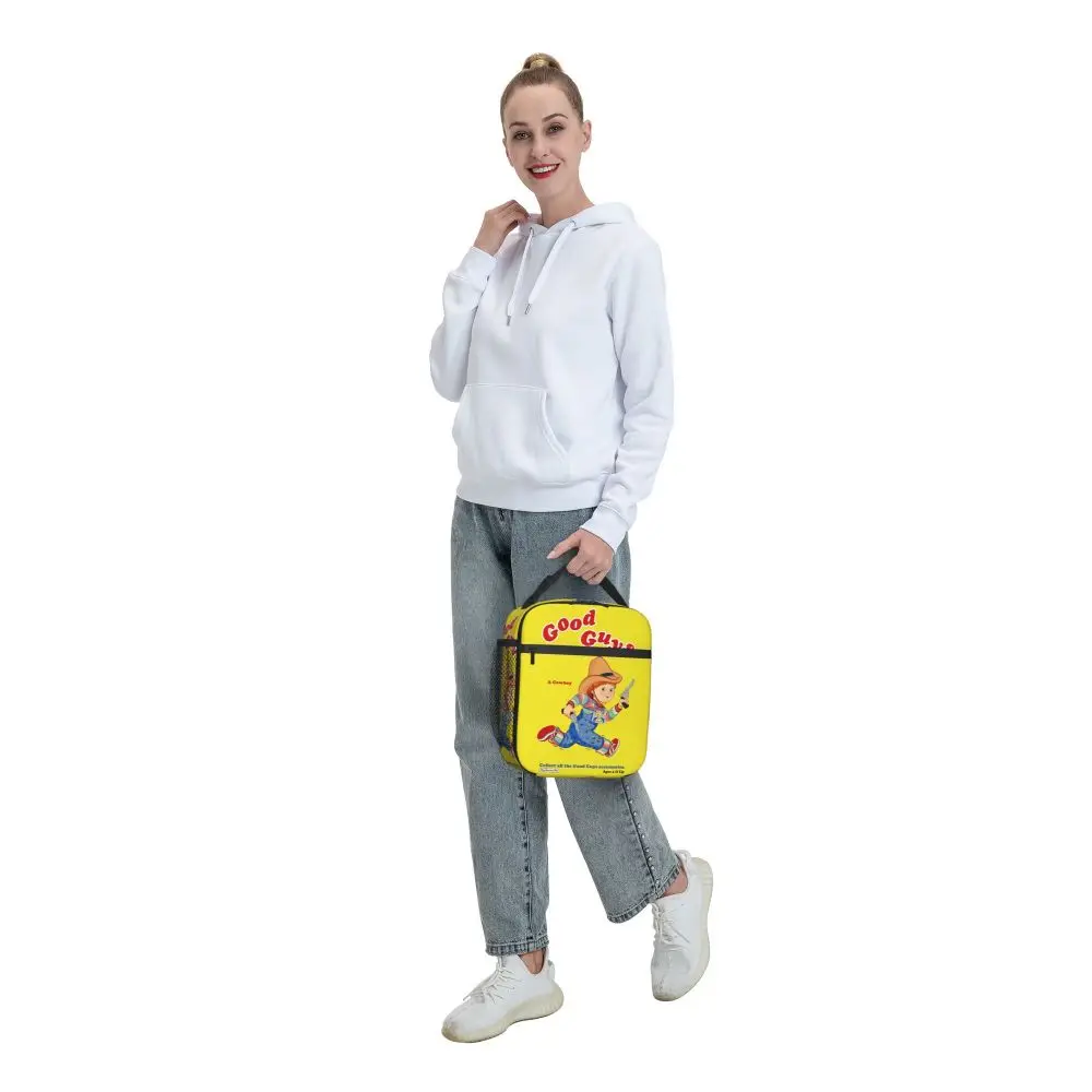 Gute Jungs Kinder puppe chucky isolierte Lunch pakete Lebensmittel beutel tragbare Kühler thermische Lunchbox für Schul büro – Detail 22