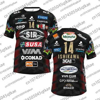 2026 Men Women No.14 Volleyball Jersey Sir Safety Perugia Tshirt Match Clothes Beach Tee Male Ishikawa Home Champions Sportswear 1