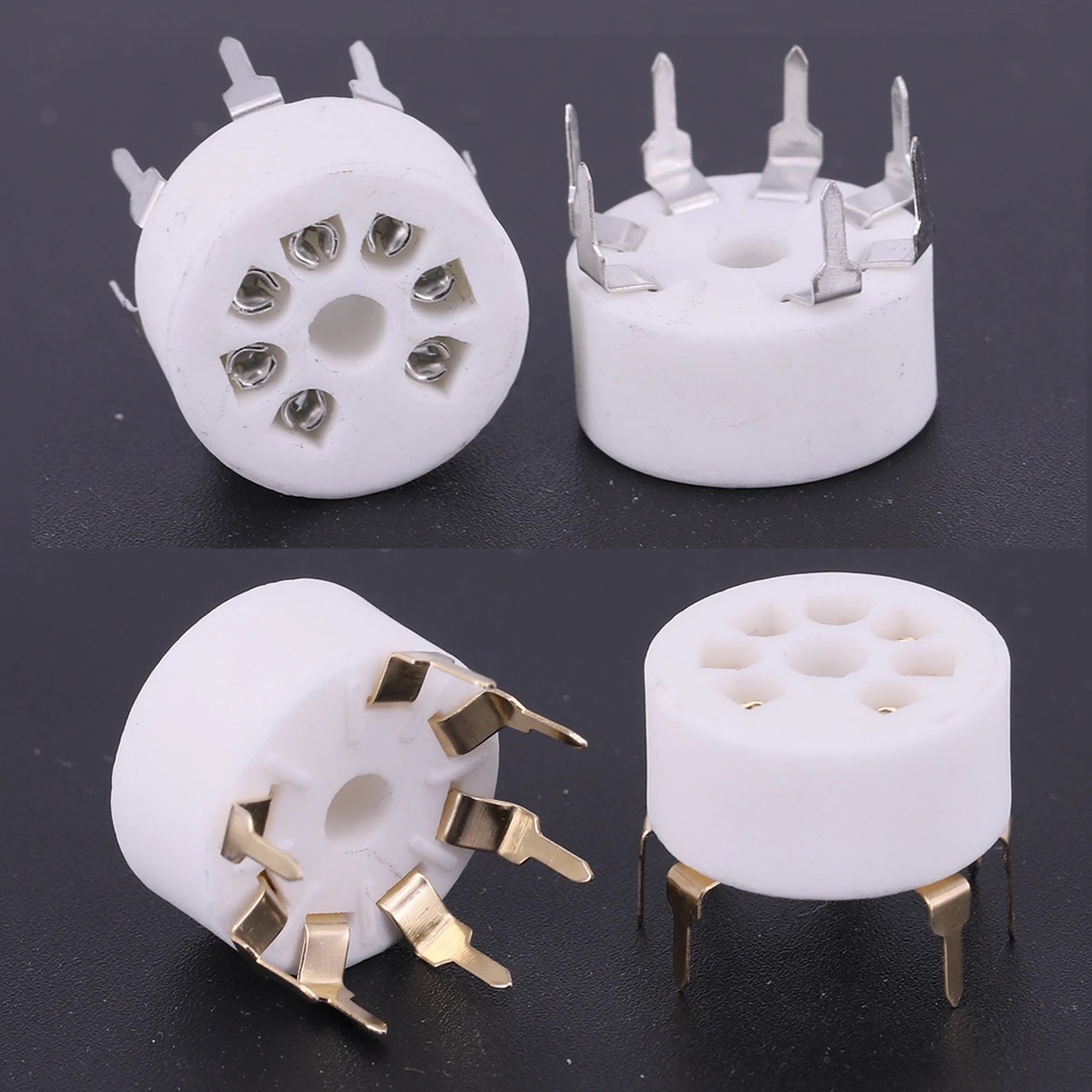 B7G 7PIN Tube Socket Ceramic Valve Base 5PCS For 6X4 6Z4 6AQ5 6J1 6J2 6J5 EC92 6H2 EAA91 EZ90 EF95 Tube Amplifier Audio HIFI DIY
