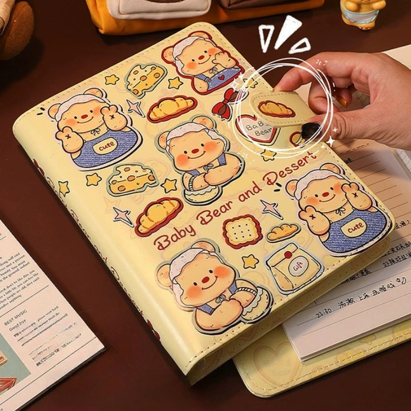 PU Bear Notebook with Magnetic Closure for Students