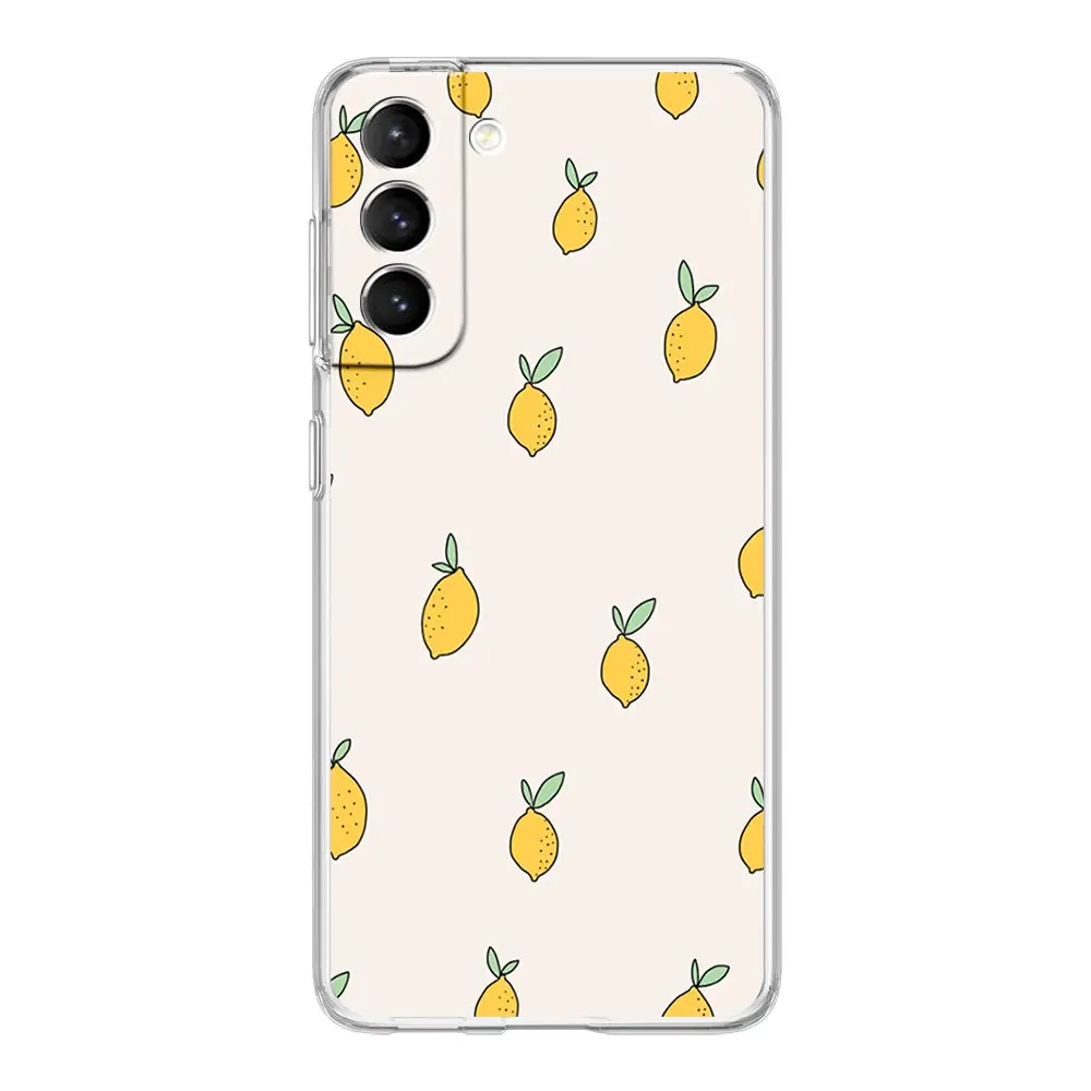 Mediterranean Lemon Clear Silicone Phone Case