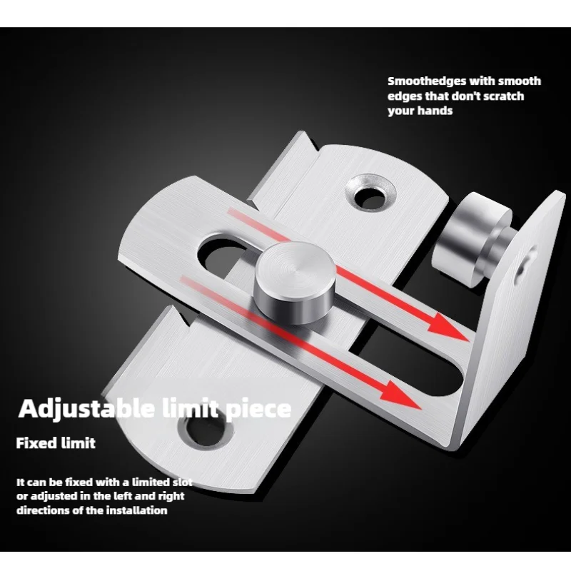 90 Right Angle Door Latch Stainless Steel Door Lock Bolt for Barn Sliding Flip Buckle Household Hardware Supplies