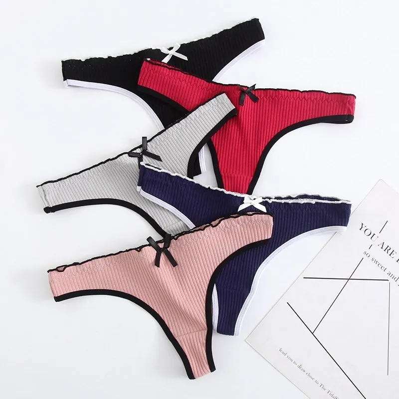 

3PCS Women's G-string Sexy Thong Underwear Women Panties Female Underpants Low Rise Lingerie Comfortable Pantys Briefs Tangas