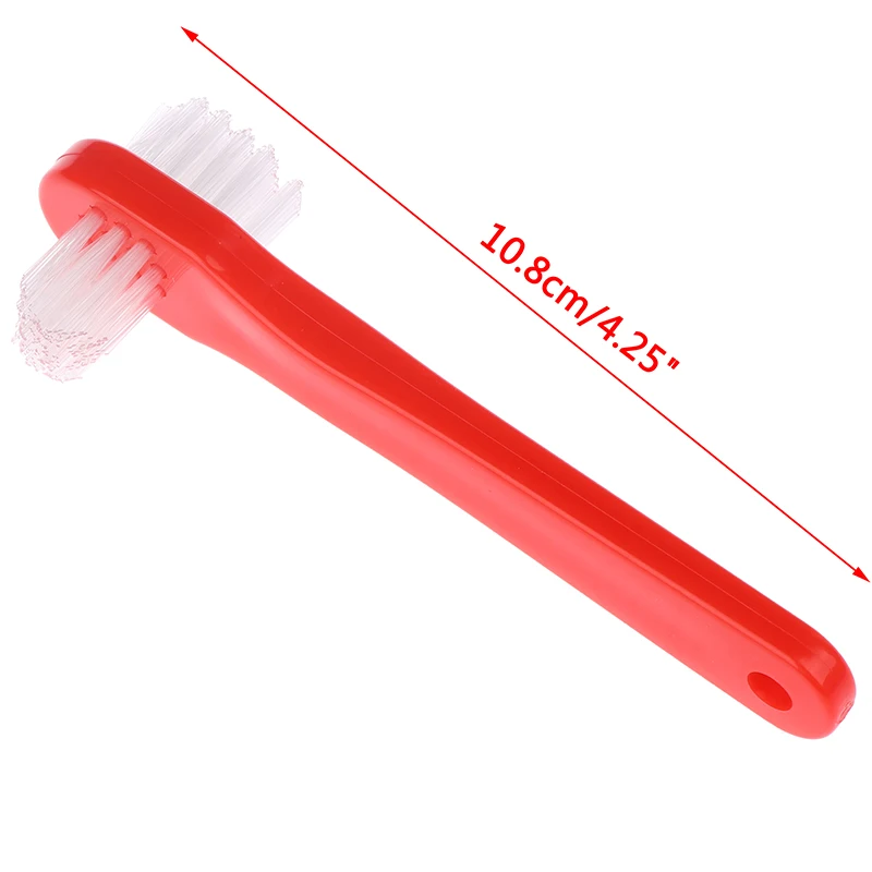 T자형 틀니 전용 칫솔, 듀얼 헤드, 인조 치아 브러시, 잇몸 클리너, 남성 여성