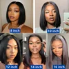 Bone Straight Bob Wigs Human Hair Pre Plucked Transparent Lace Frontal Wig Cuticle Aligned 100% Human Hair 13x4 Short Bob Wigs 6