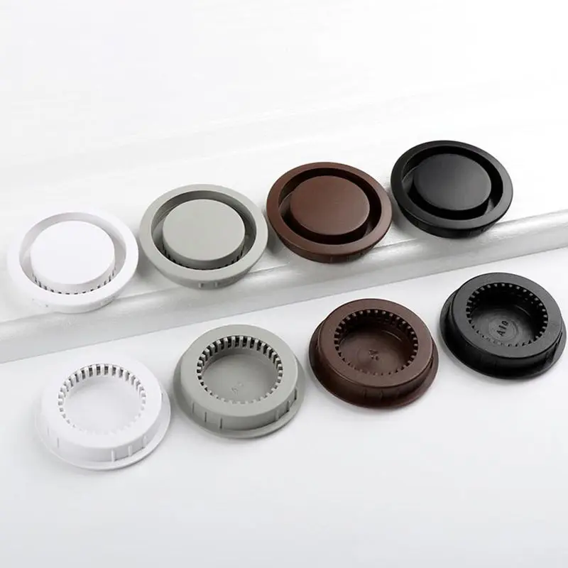 Round Plastic Air Vent Ventilation Furniture Cabinet Closet Invisible Grille Cover Diffuser Ventilation Hole решетка вентиляцион