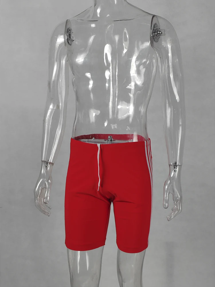 Men Swimsuit Men's Suit Male Tight Low-waist Boxer Black White Swimming Trunk Quick-drying