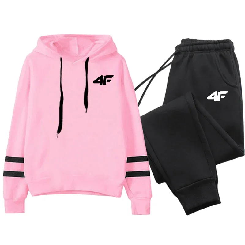 Offres spéciales femmes survêtements à capuche rayure décontracté une pièce sweats et pantalons de survêtement quotidiens confort en plein air Jogging Sports