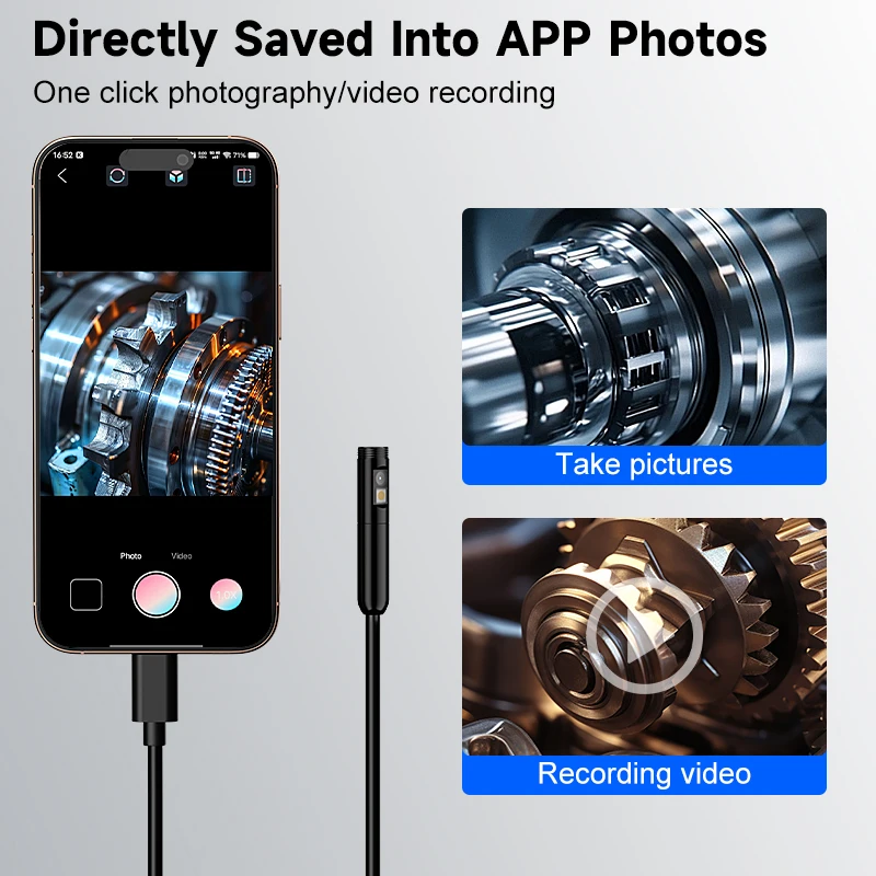 Type-C Endoscope Single Dual Camera Waterproof USB Probe 3in1 IOS Micro USB Car Inspection Borescope for iphone Android Phones 6