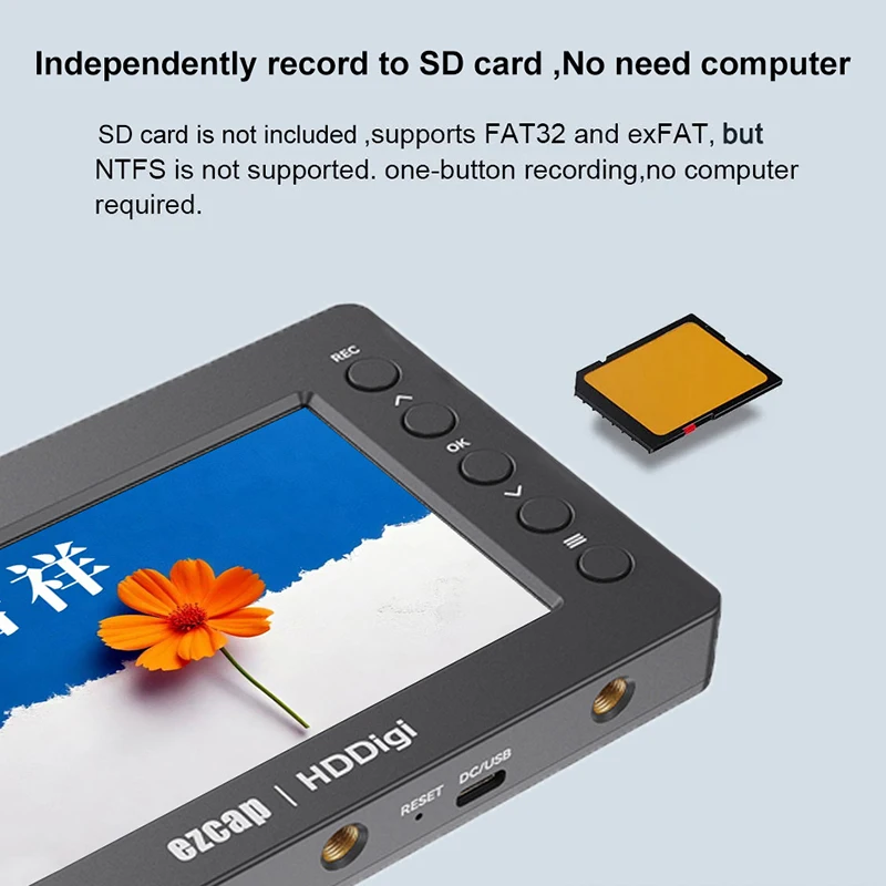 277 1080p HDMI CVBS AV Video Capture Card Game Recorder Schedule Recording To SD