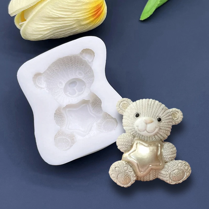 Bär Stern Silikonform Sugarcraft Cupcake Backform Fondant Kuchen Dekorieren Werkzeuge – Detail 1