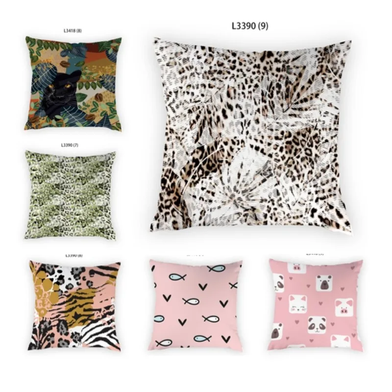 

Printed Plant Pillowcase 50x50 Striped Animal Cushion Cover Decor Pillows for Living Room Decor Pillows for Living Room DF63