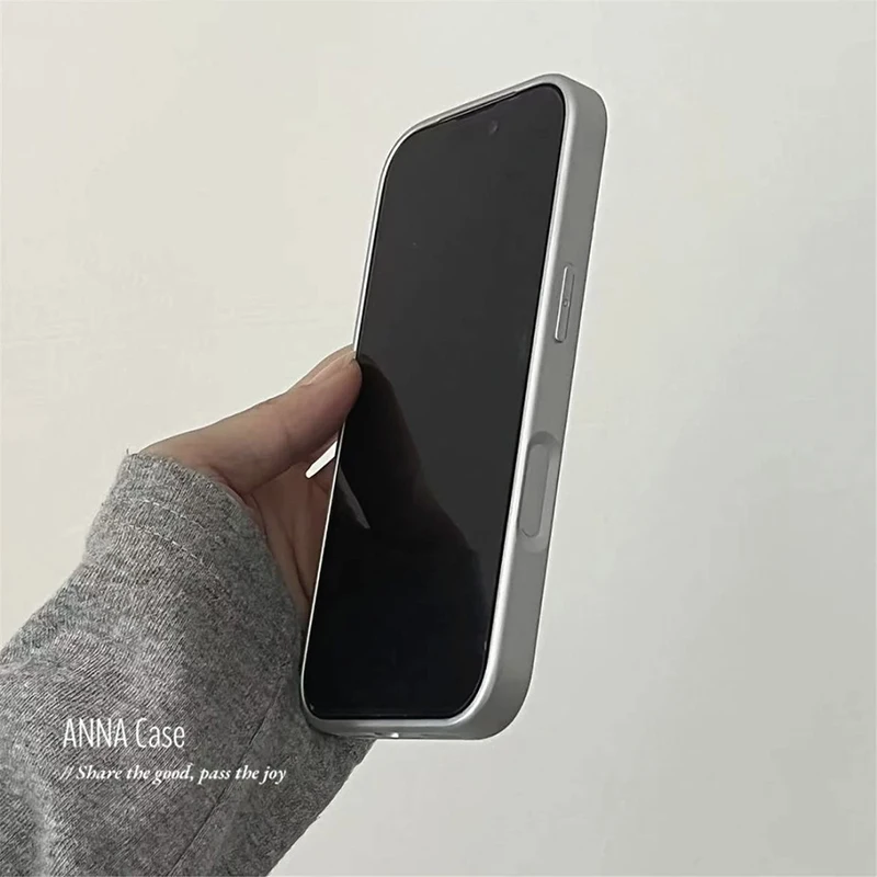 Premium White Textured Leather Shockproof Phone Case
