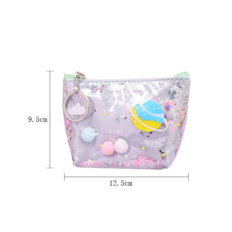 Fashion Laser Quicksand Coin Purse Waterproof Storage Portable Clutch Bag Pouch Kawaii Bag Gift