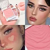 Radiant Glow Blush Powder - Instant Cheekbones & Contouring, Water-Resistant All Skin Tones - Orange/Coral/Pink Shades 3