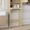 Over The Toilet  Cabinet, Bathroom Shelves Over Toilet with 2 Rattan Doors&Adjustable Shelves&Open  Shelf-Natural Wood 5