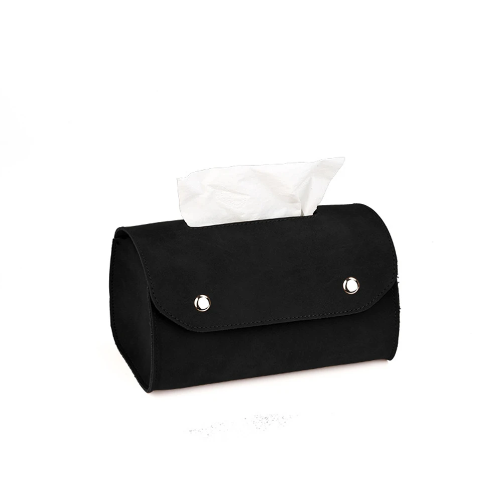Retro PU Leather Table Napkin Holder Eco Tissue Box for Bedroom Household Living Room Decoration Car Kitchen Office Storage Bag 5