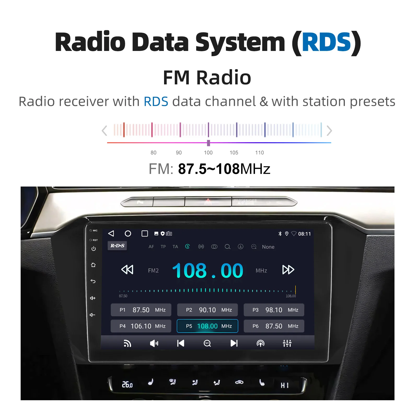 ESSGOO Autoradio Android15 10" 4+64 GB für VW Passat B8 Magotan 2015-2020 Wireless CarPlay GPS Navigation Bluetooth RDS WiFi Lenkradsteuerung Mirror Link Android Auto 2+32 GB – Detail 14