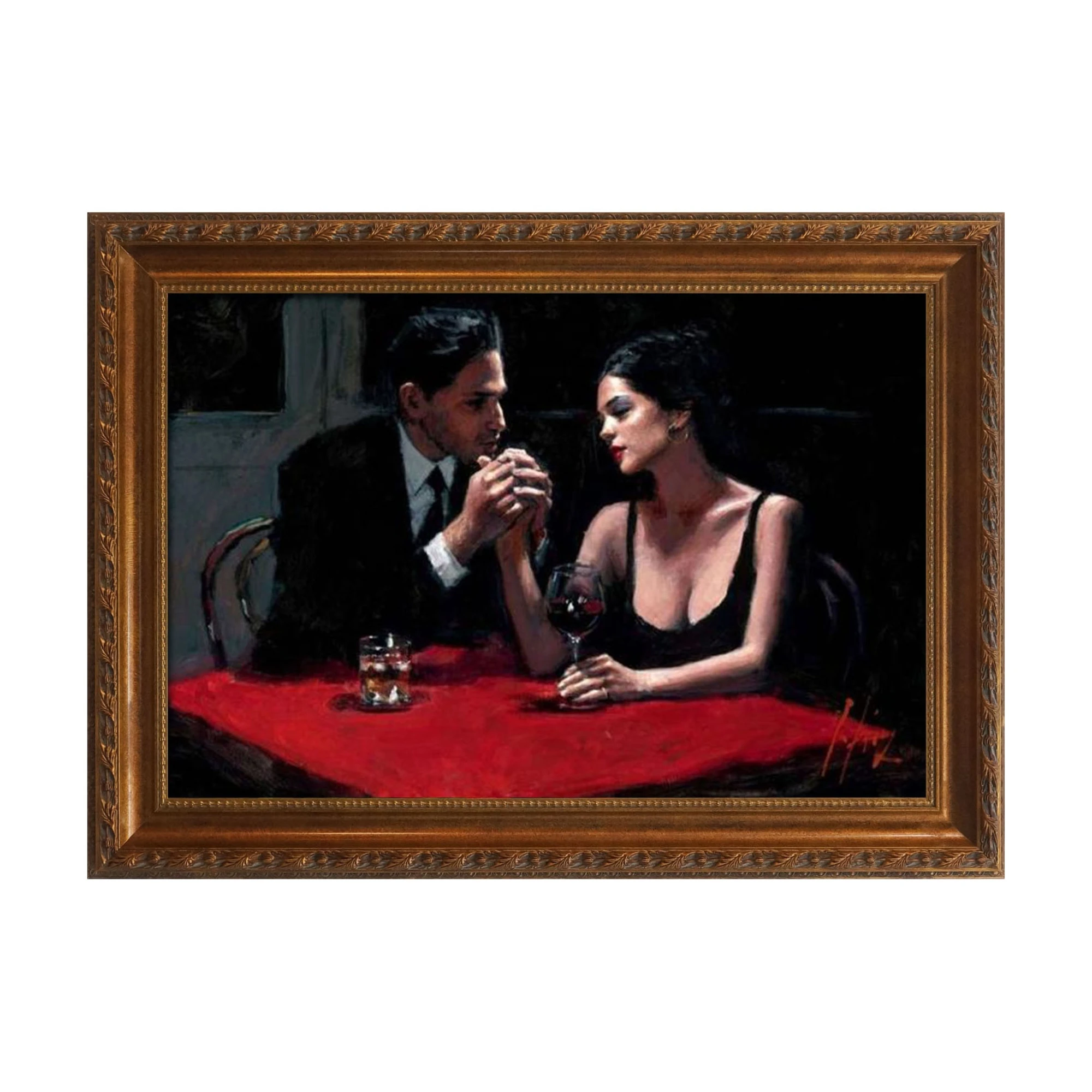 

Perez Reproduces Oil Paintings of Men and Women in Love in The Restaurant