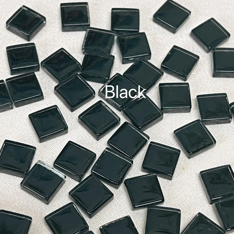 Blue Shine Assorted Glass Mosaic Tiles - 50 Piece Set for Crafts and Home Decoration