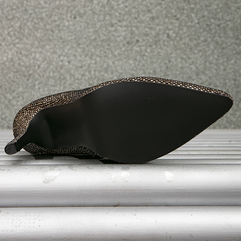 Kcenid New Sexy Party Nightclub Ankle Boots Fashion Bling Crystal Rhinestone High Heels Pumps Women Autumn Winter Shoes Zipper