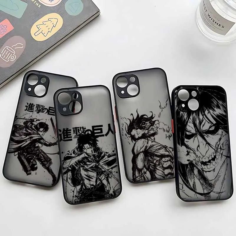 Attack On Titan Frosted Translucent Soft Phone Case