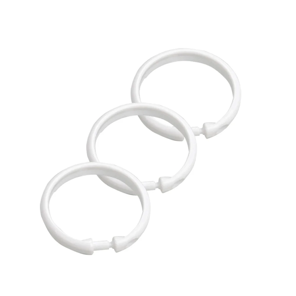 12 Pcs Window Curtains Bath Drape Rings Shower Loop Clip Scroll Wheel Hanger Hooks