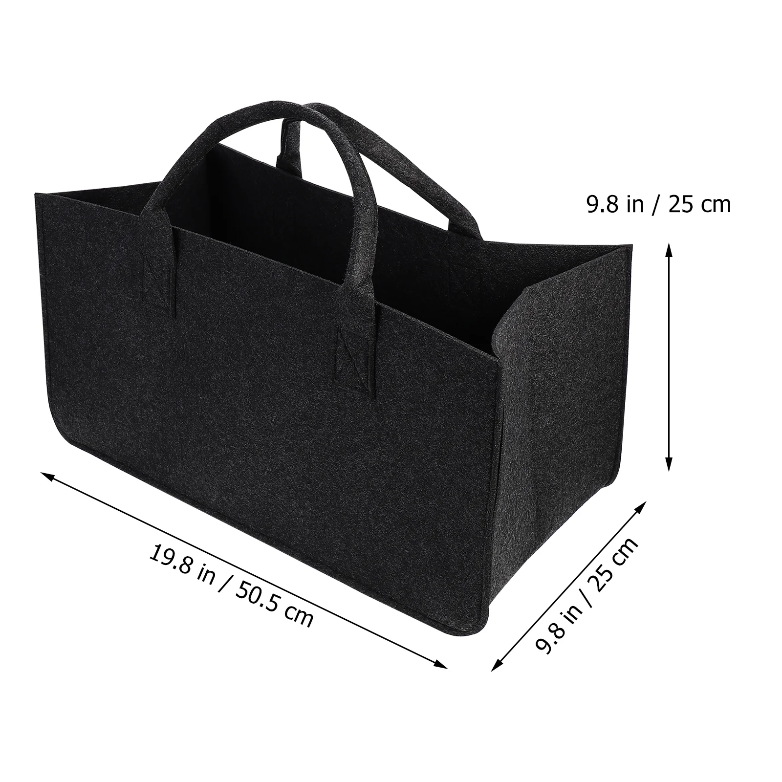 1 Pc Portable Felt Storage Pouch Firewood Storage Bag for Outside felt firewood bag felt firewood basket