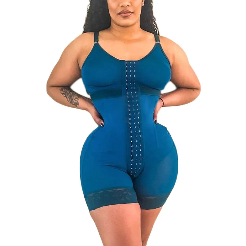 Double Compression Shapewear Thin Strap With Bra Fajas Colombiana Reducing And Shaping  Bodysuit For Women Post Surgery Recovery