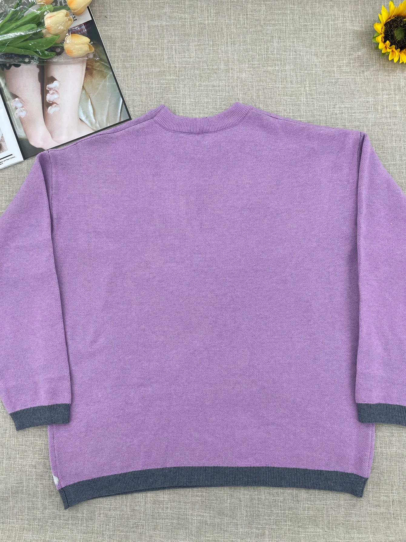 temperament commuter style pullover sweater for women's autumn and winter new loose all-match crew-neck knitwear