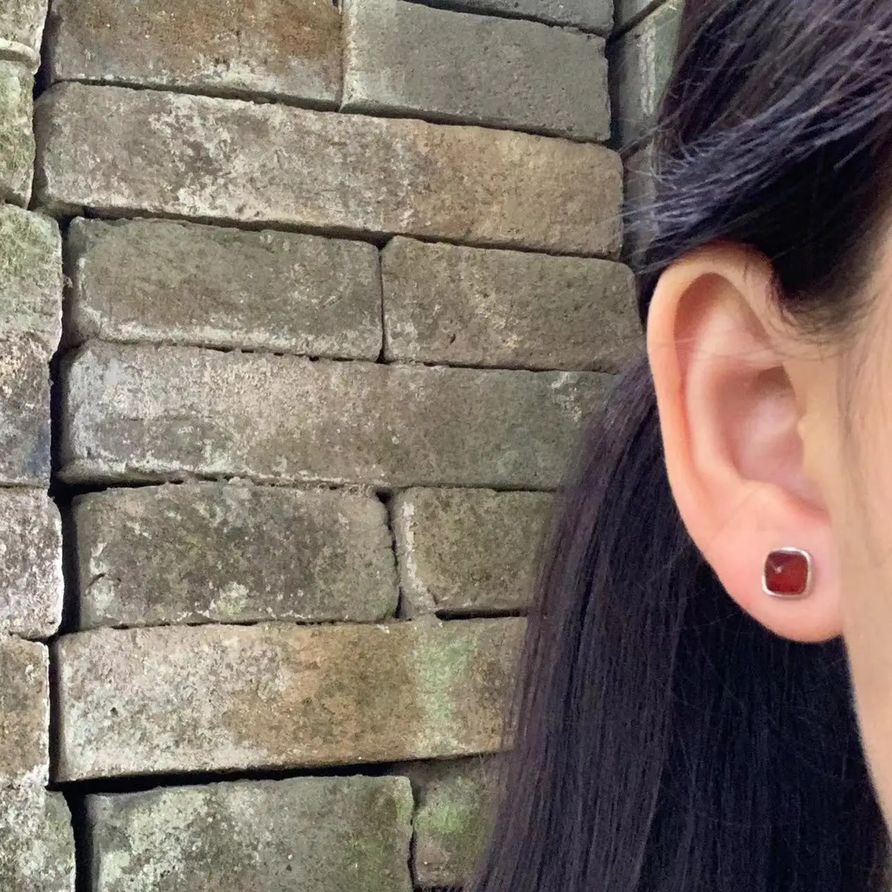 Natural Garnet 925 Sterling Silver Stud Earrings for women Jewelry Gift Prevent allergy gem jewelry Genuine red stone