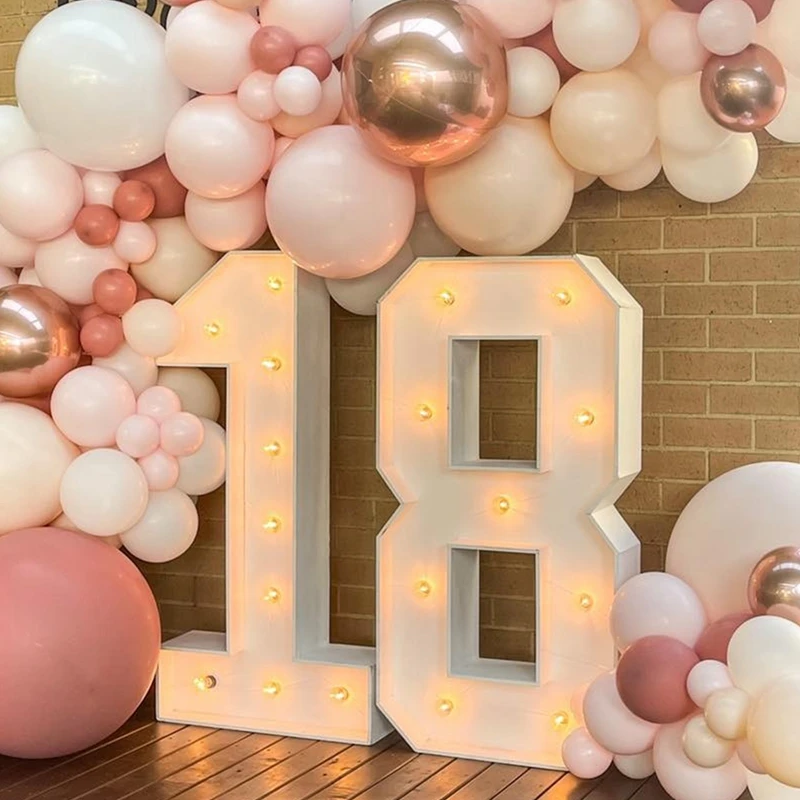 Anniversary Number Decor Light Supplies Birthday Lights for Party LED Wedding AliExpress 91.5cm Sign Marquee White Lights Number Up Marquee -