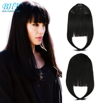 Frangia per capelli umani BHF 8 pollici 20 g Frontale 3 clip in frangia dritta per capelli umani naturali Remy Tutti i colori