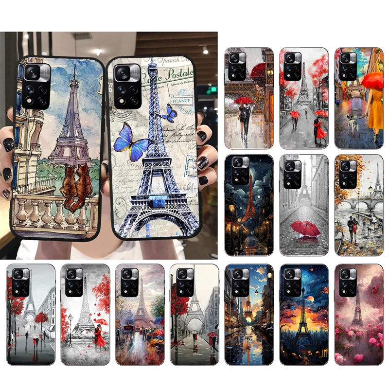 

Eiffel Tower Art Phone Case For Xiaomi Redmi note 13 12 Pro 11S 11 10 Pro 10S 12S Redmi 10 9C 13C