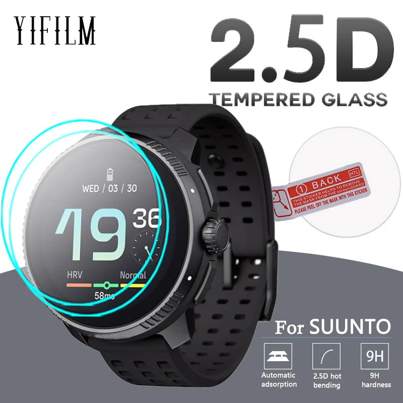 2PCS 9H HD Tempered Glass For SUUNTO RACE VERTICAL Smartwatch Protective Cover Glass For SUUNTO VERTICAL Screen Protector Film
