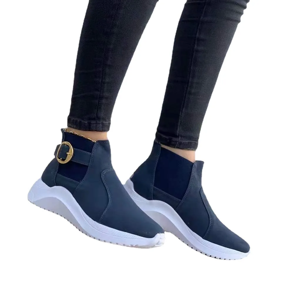 2022 Autumn Women Sneakers High Top Casual Shoes Female Platform Tenis Sports Shoes Chunky Vulcanized Shoes Platform Boots