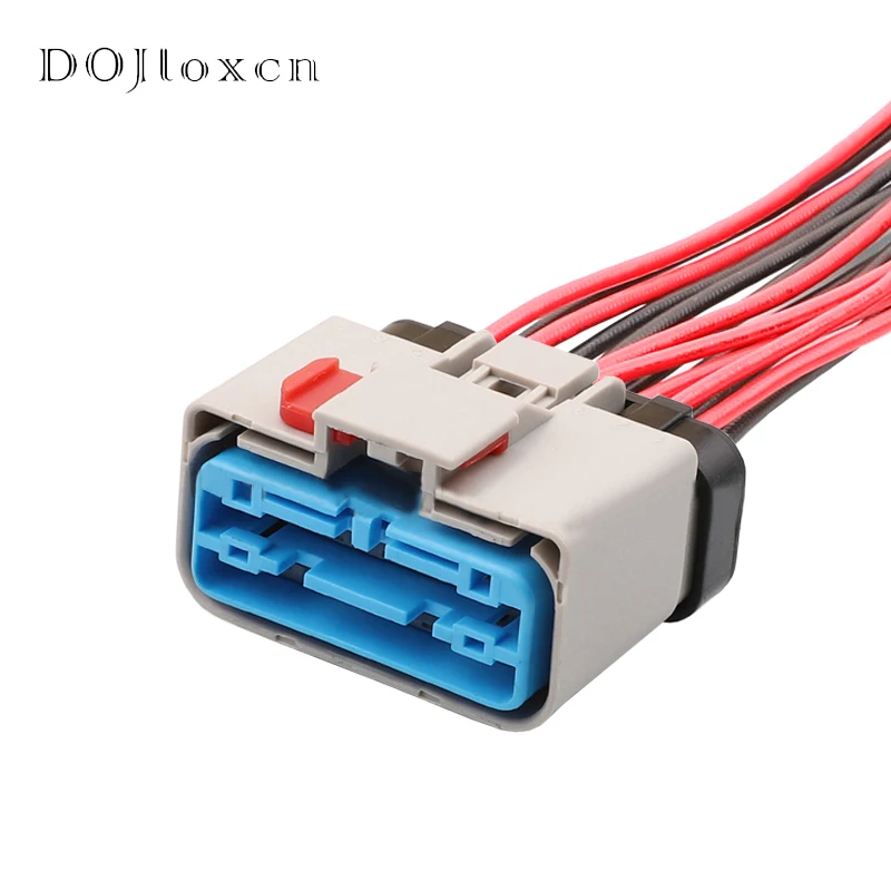 Connecteur Automobile 14 Broches - Pas 2.8mm - Référence Compatible 54201411/54201415 - Lot 1 Paire (mâle/femelle) Avec Bornes