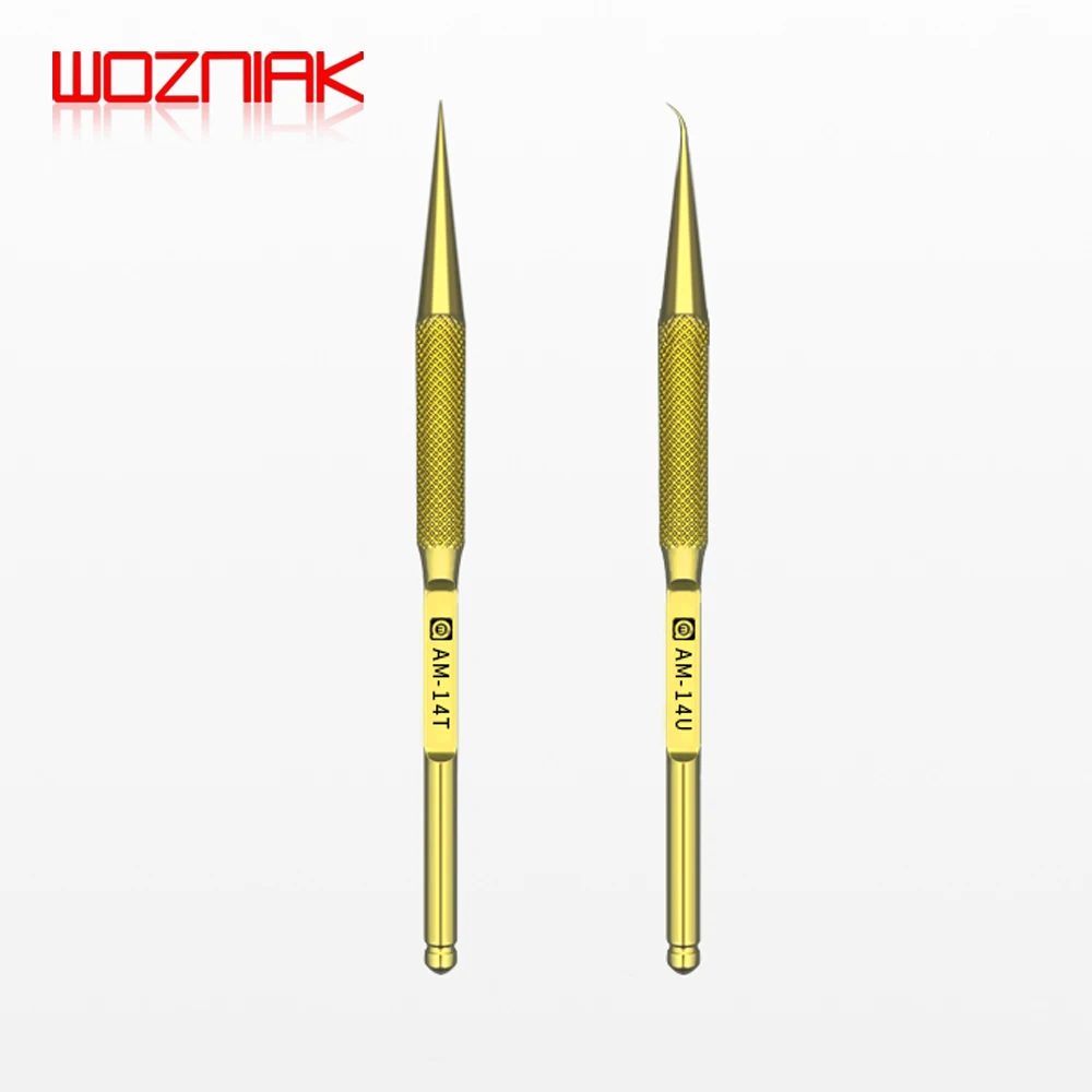 AMAOE 14T/14U Titanium Alloy Tweezers High Hardness Oxidation Resistance Antimagnetism Mobile Phone Maintenance Clamping Tool