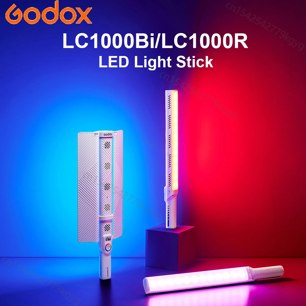 Godox 사진 및 비디오 촬영용 CCT 모드 앱 제어 LED 라이트 스틱, LC1000Bi, LC1000R, 100W RGB 바이 컬러 2500K-8500K