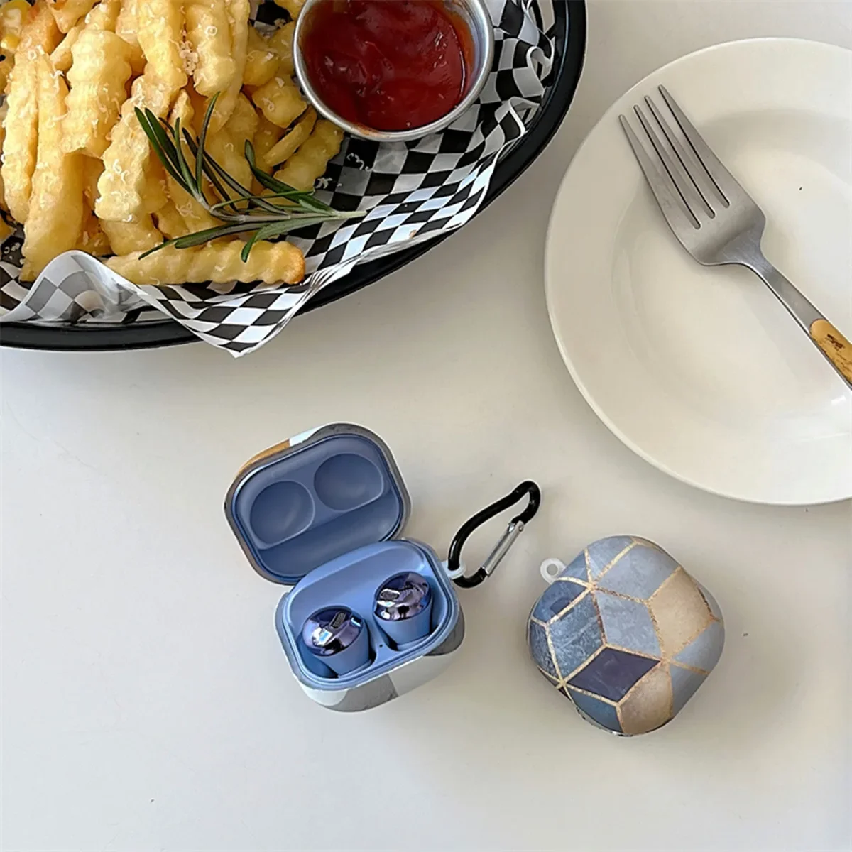 Per Samsung Galaxy Buds Live/Buds Pro/Buds 2/Buds 2 Pro/Buds Fe, Popolare Stile Artistico Adesivi In Cristallo Custodia Protettiva Per Auricolari