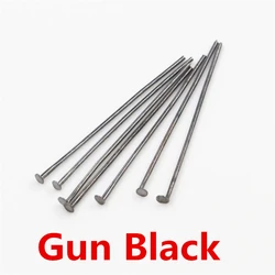 Assorted Color Flat Head Pins for Jewelry Crafting - 200pcs Pack (Gun Black)