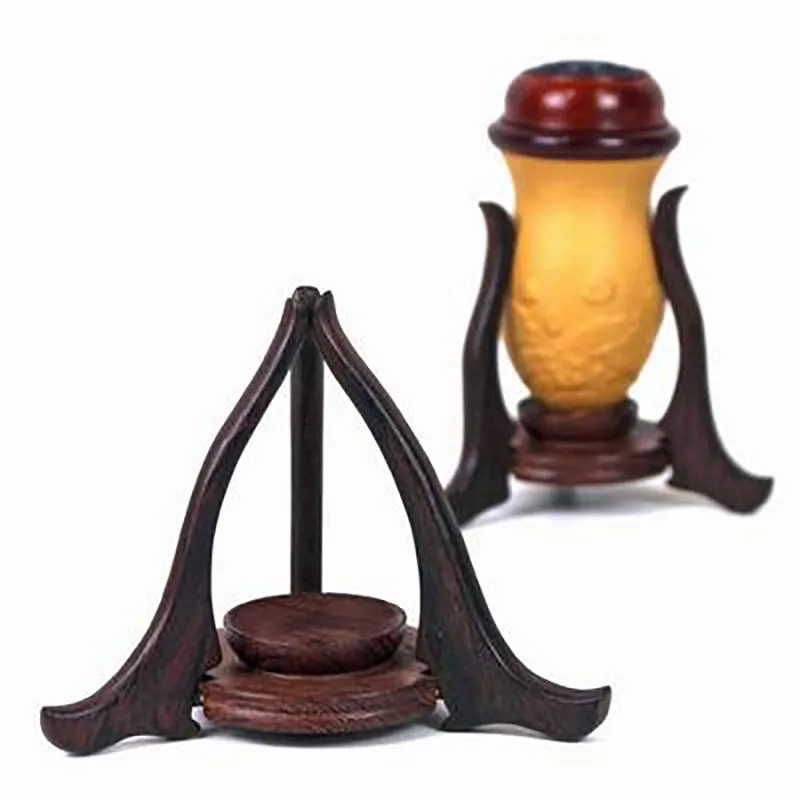 Solid Wood Bracket with Bottom Bracket, Crystal Ball Ornament Base, Chicken Wing, Triangle Frame