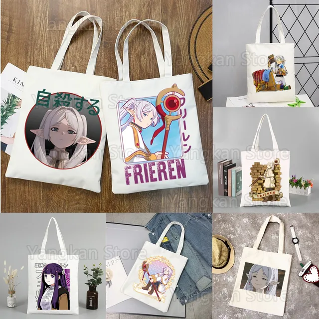 Frieren Kawaii Anime Canvas Tote Bag